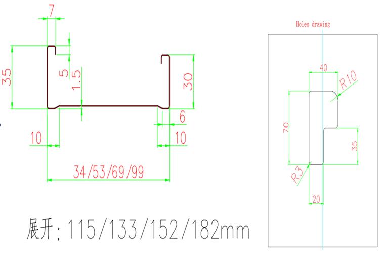 High speed CU framing rollformer